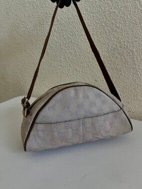 Gucci Half Moon Canvas shoulder bag
